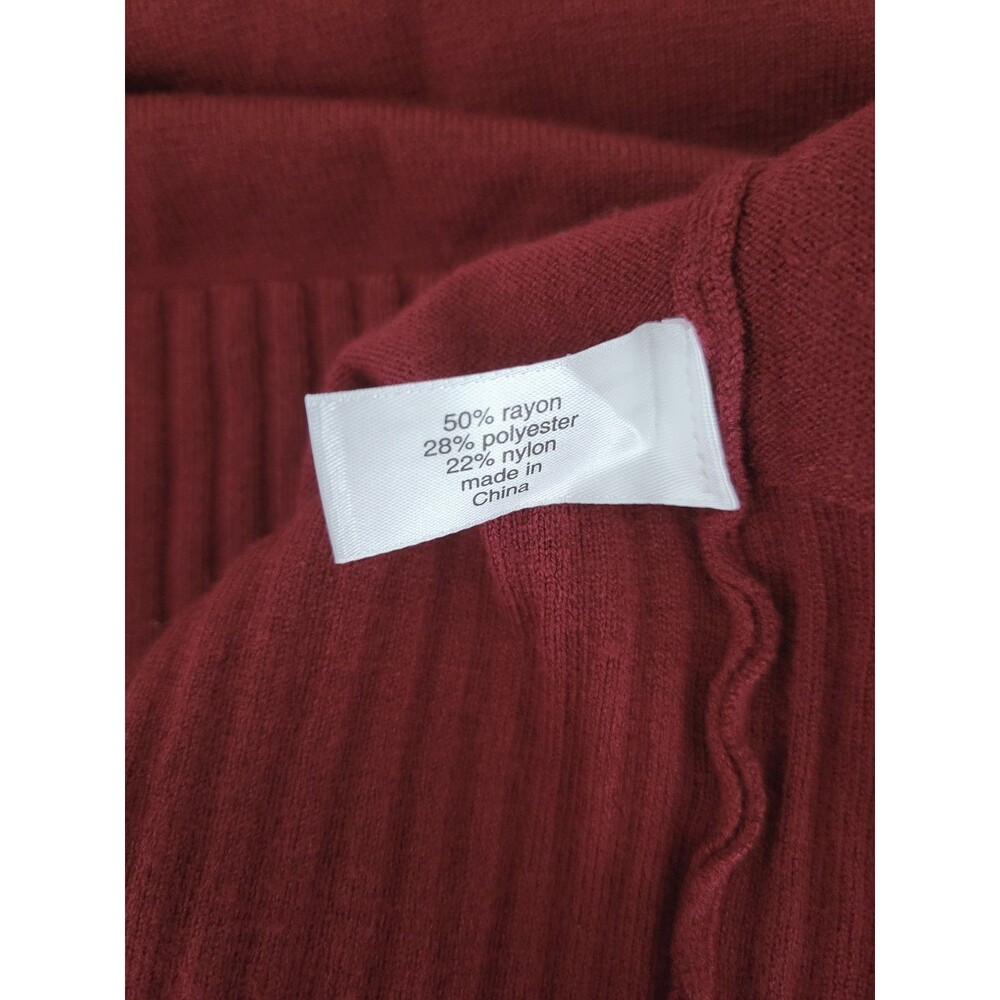 Lane Bryant 22/24 Berry Burgundy V-Neck Sweater Long Sleeve Plus NWT Cozy Knit - Picture 6 of 10